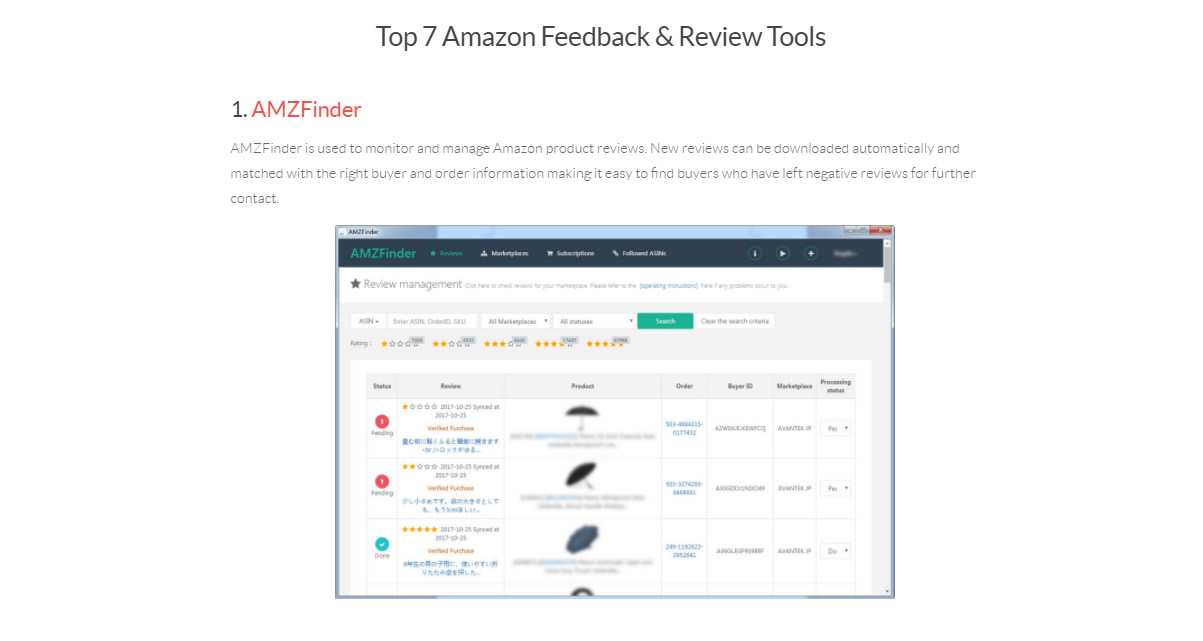 amazon product finder software